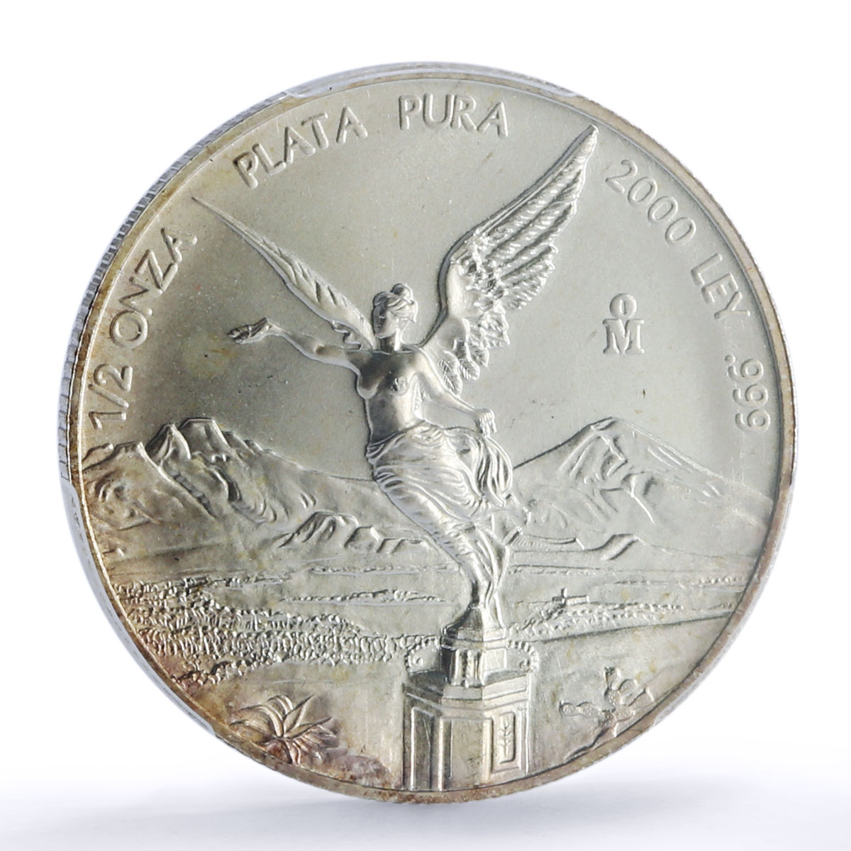 Mexico 1/2 onza Libertad Angel of Independence MS68 PCGS silver coin 2000