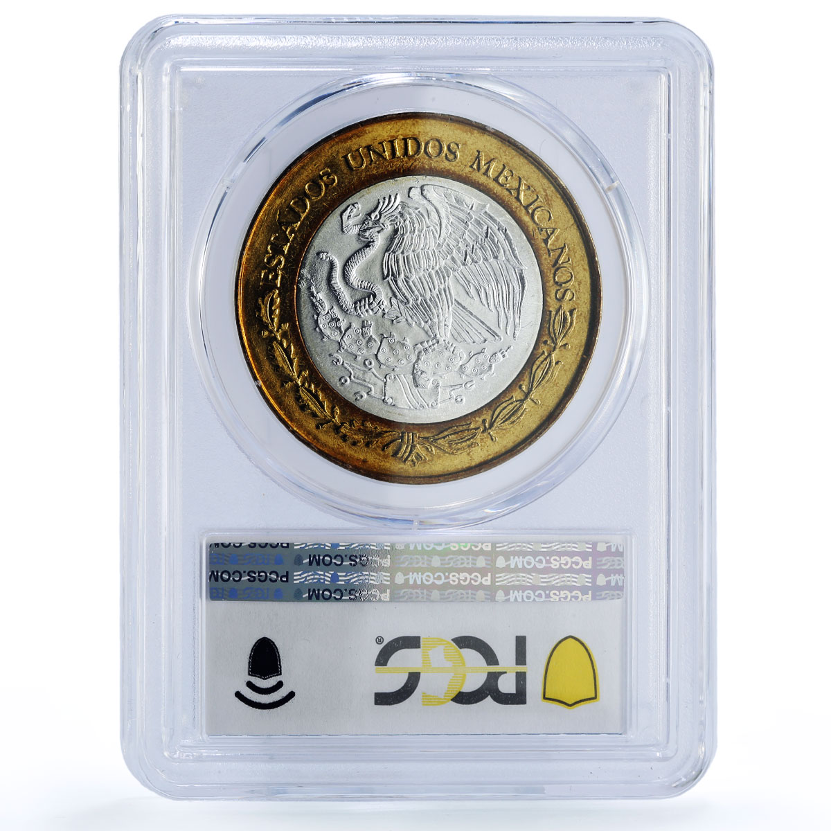 Mexico 100 pesos Estado Jalisco State Federation MS63 PCGS bimetal coin 2004