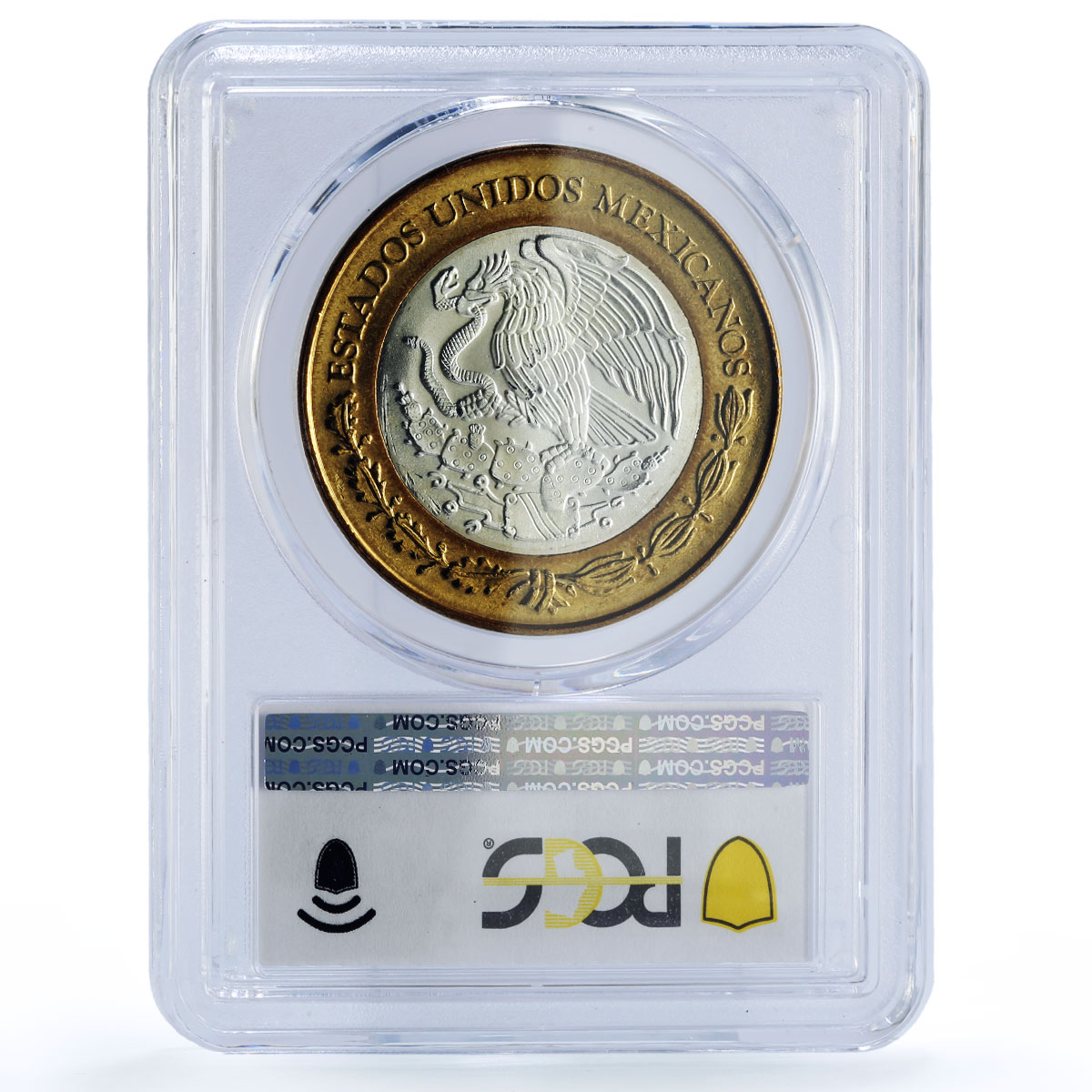 Mexico 100 pesos Estado Tamaulipas State Federation MS66 PCGS bimetal coin 2004