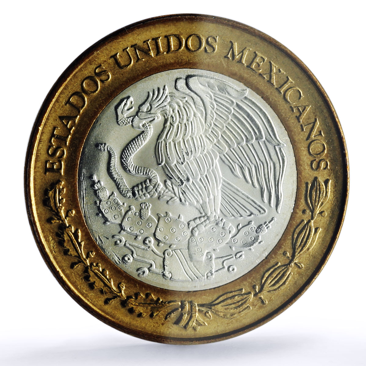 Mexico 100 pesos Estado Tamaulipas State Federation MS66 PCGS bimetal coin 2004