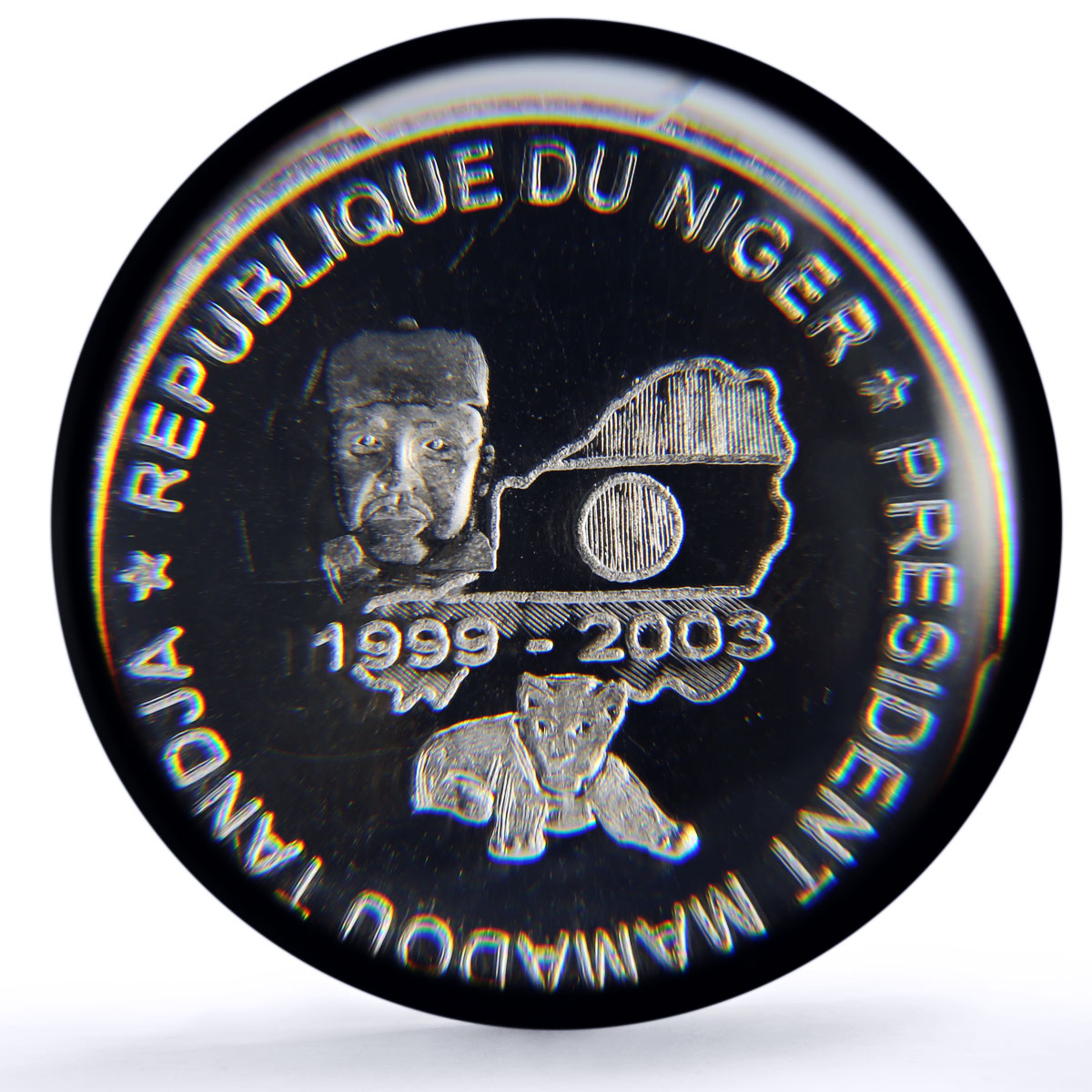 Niger 150000 CFA Tandja Lion Cub 100 Africa Elephant MS66 PCGS silver coin 2005