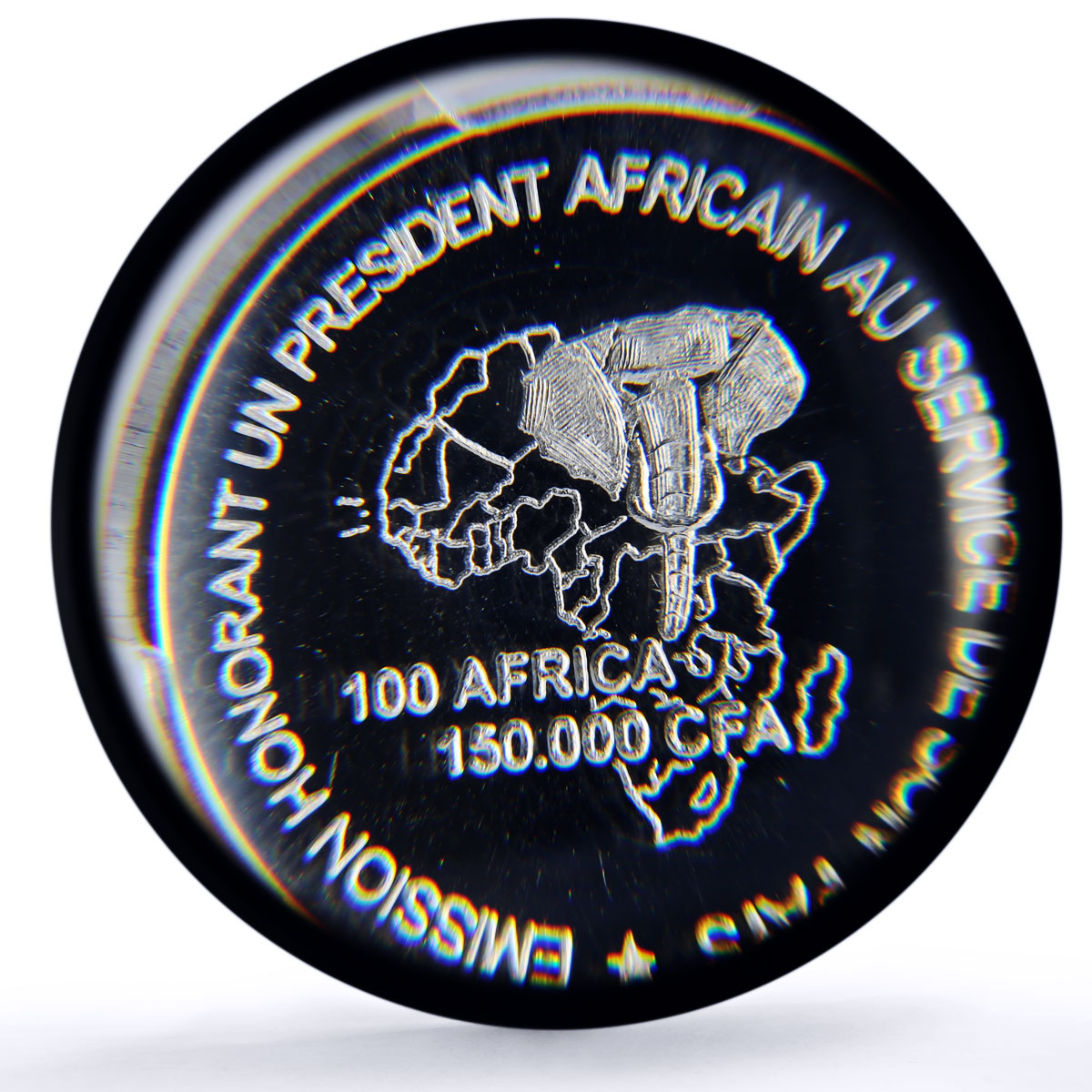 Niger 150000 CFA Tandja Lion Cub 100 Africa Elephant MS66 PCGS silver coin 2005