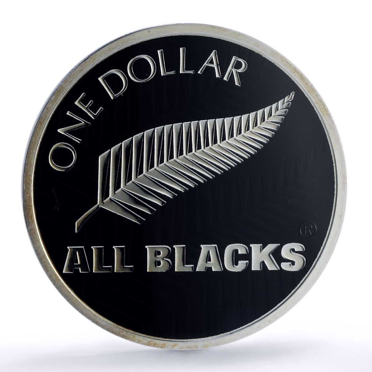 New Zealand 1 dollar All Blacks Fern Rugby Sports PR69 PCGS silver coin 2011