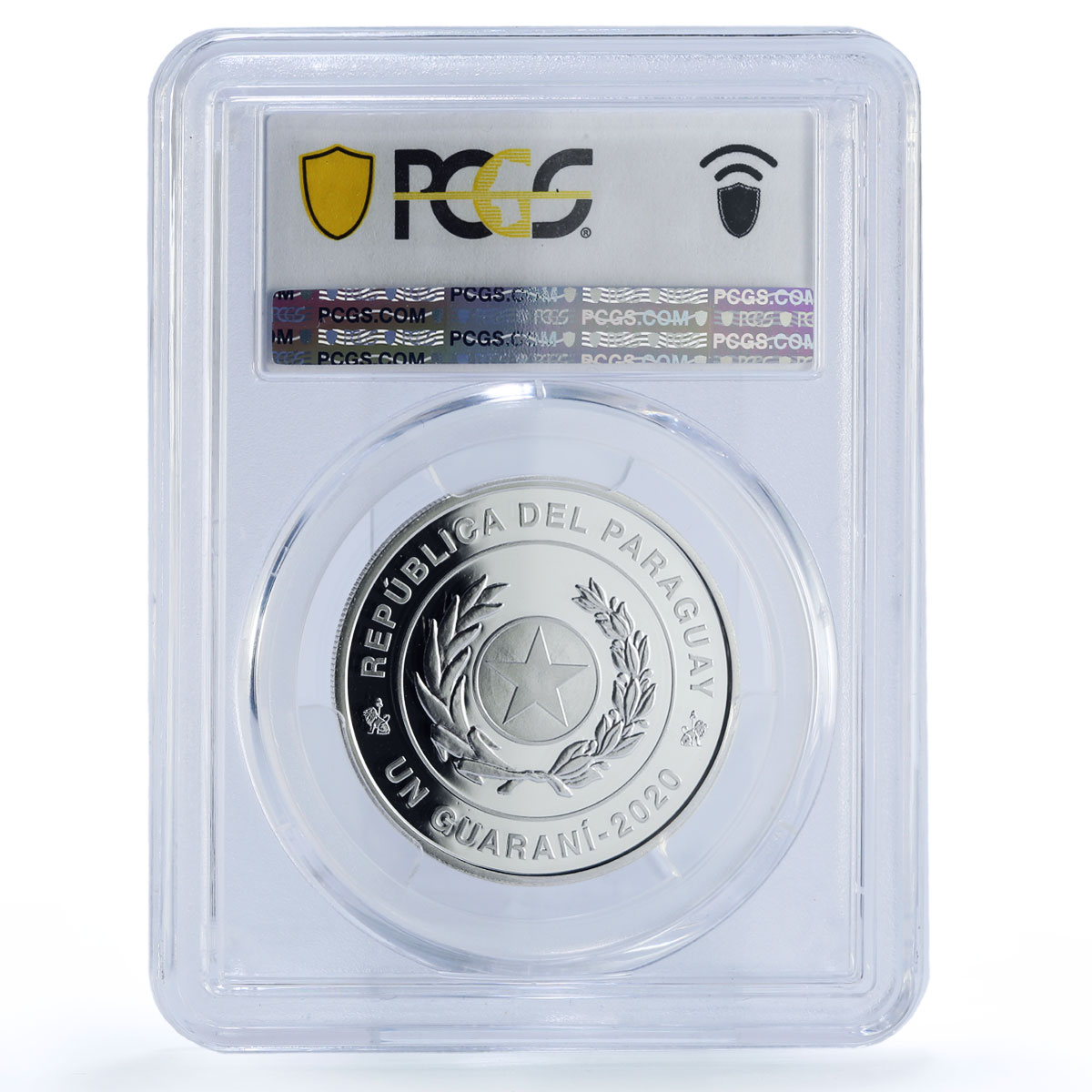 Paraguay 1 guarani Battle Cerro Cora Horseman History PR69 PCGS silver coin 2020