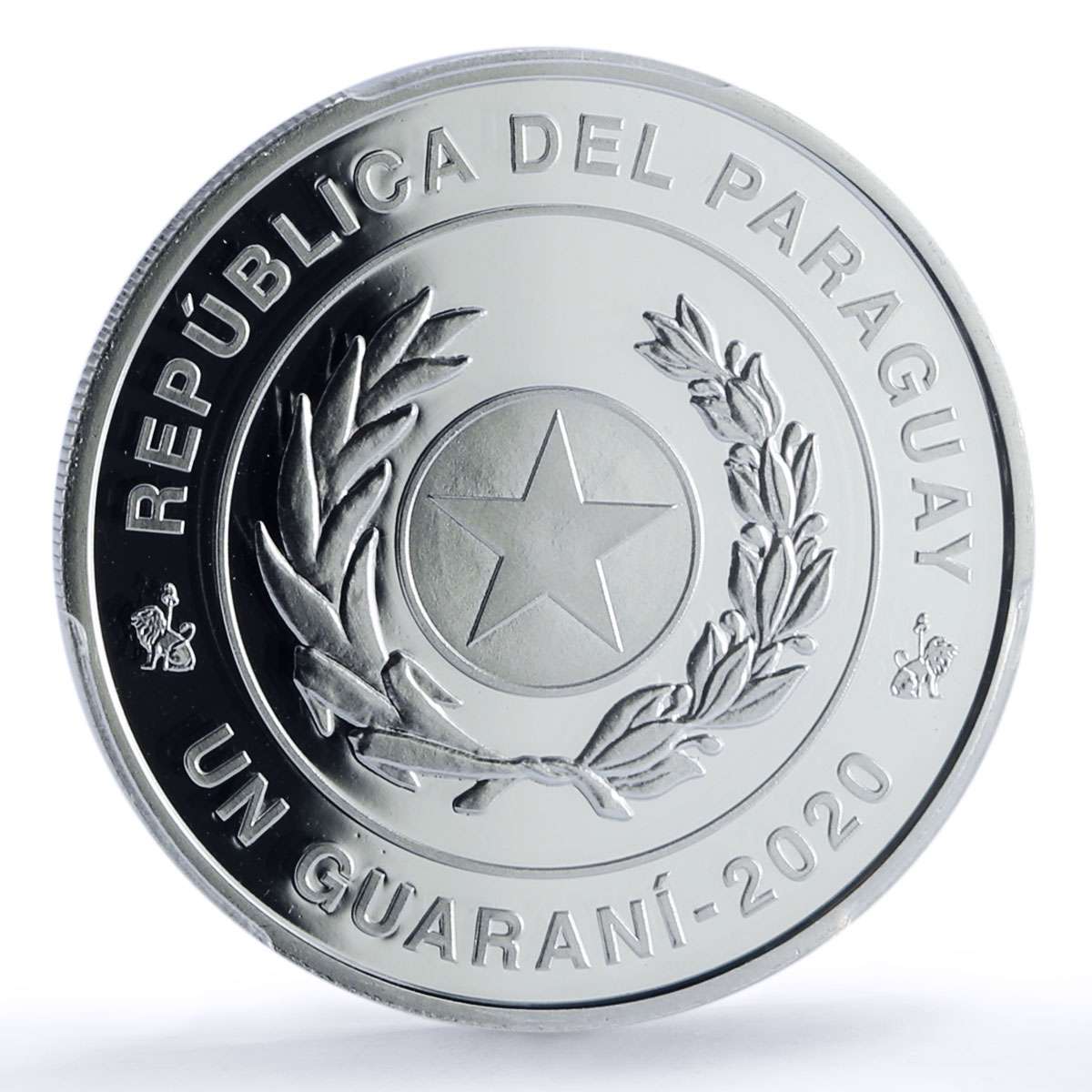 Paraguay 1 guarani Battle Cerro Cora Horseman History PR69 PCGS silver coin 2020