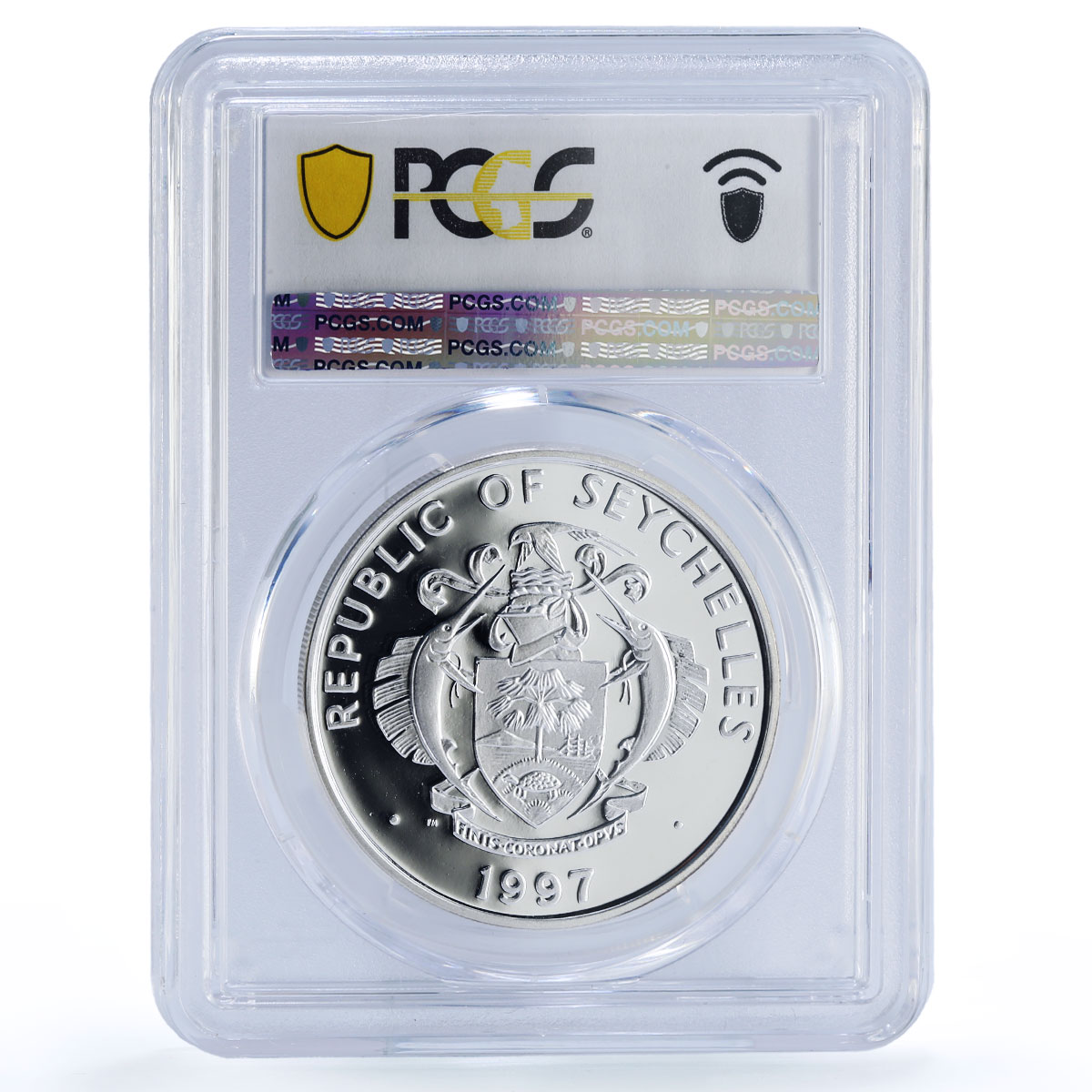 Seychelles 25 rupees Princess Diana Cancer Hospital PR69 PCGS silver coin 1997