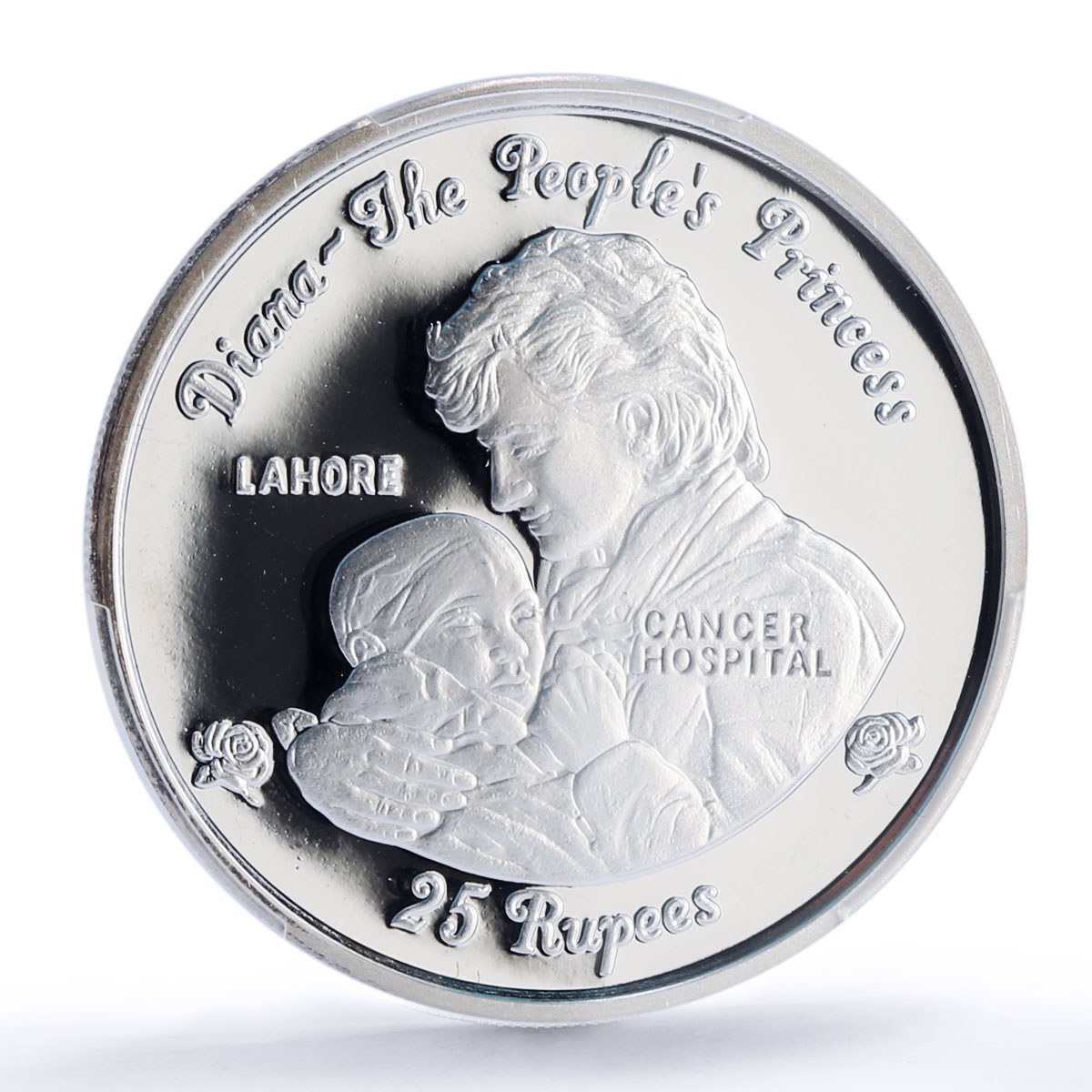 Seychelles 25 rupees Princess Diana Cancer Hospital PR69 PCGS silver coin 1997