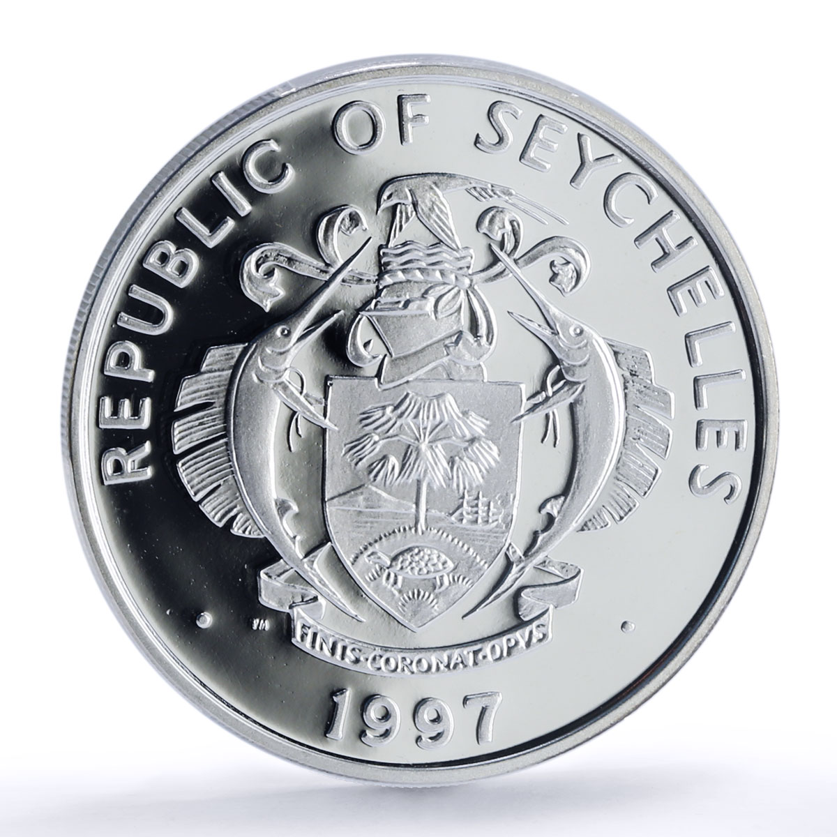 Seychelles 25 rupees Princess Diana Cancer Hospital PR69 PCGS silver coin 1997