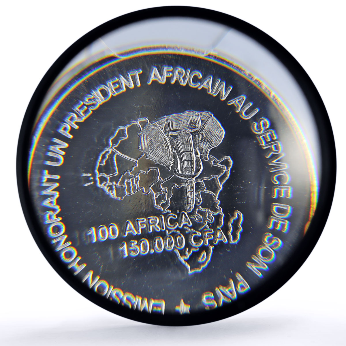 Togo 150000 francs Pres. Eyadema 100 Africa Elephant MS68 PCGS silver coin 2003