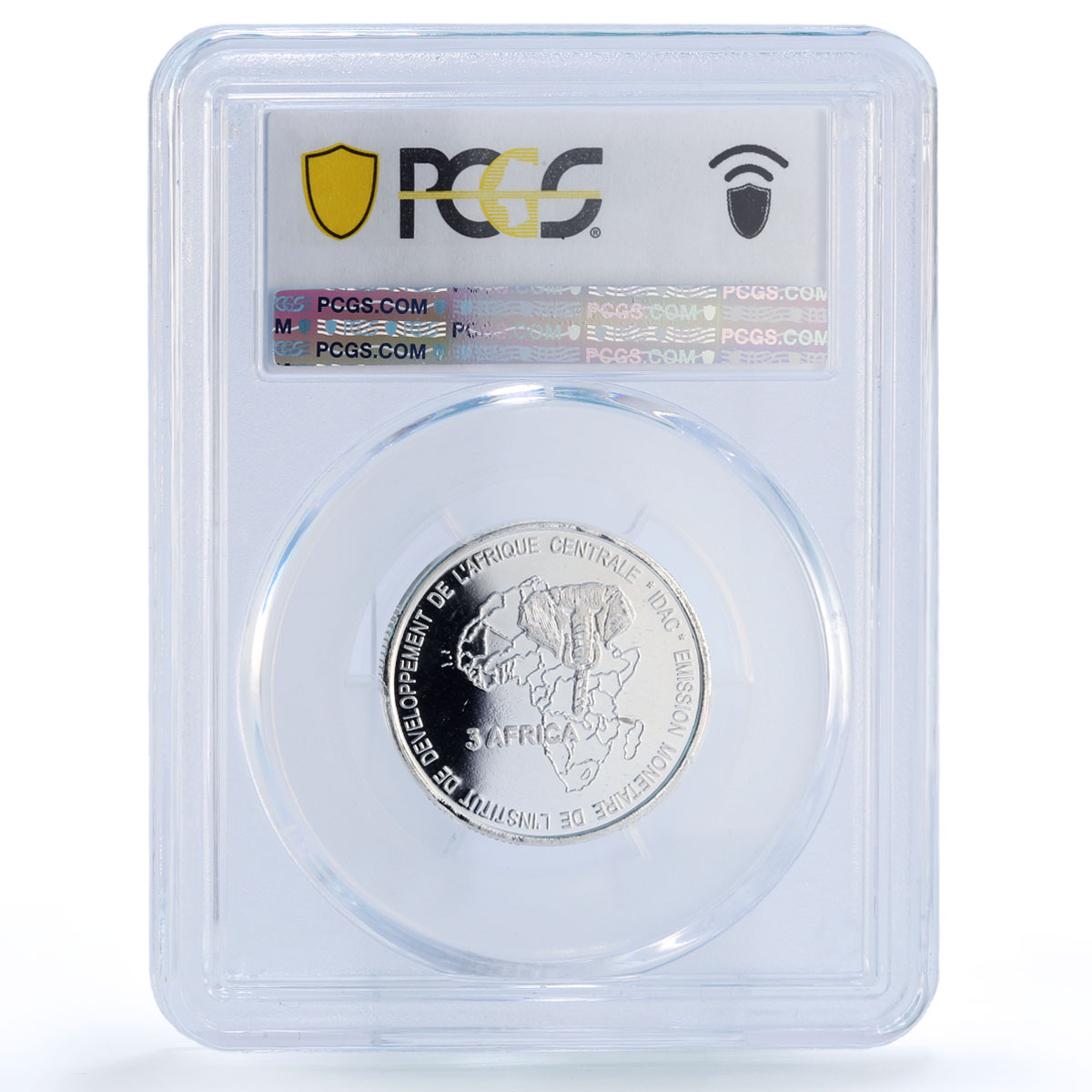 C. African Republic 4500 CFA John Paul II IDAC 3 Africa MS68 PCGS AG coin 2007