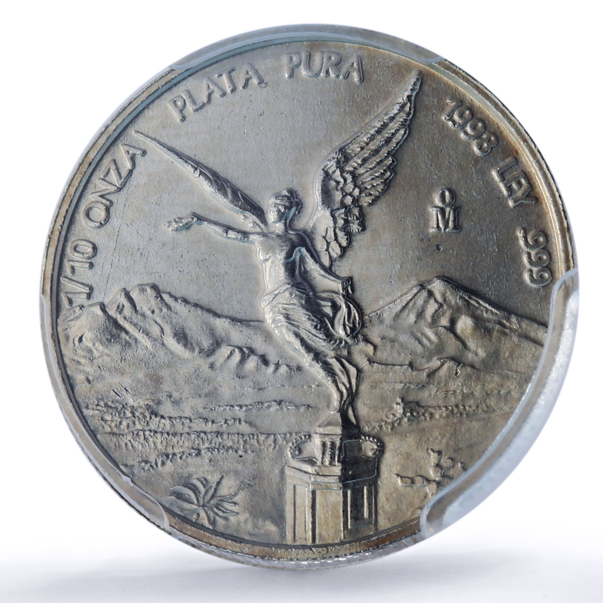 Mexico 1/10 onza Libertad Angel of Independence MS67 PCGS silver coin 1998