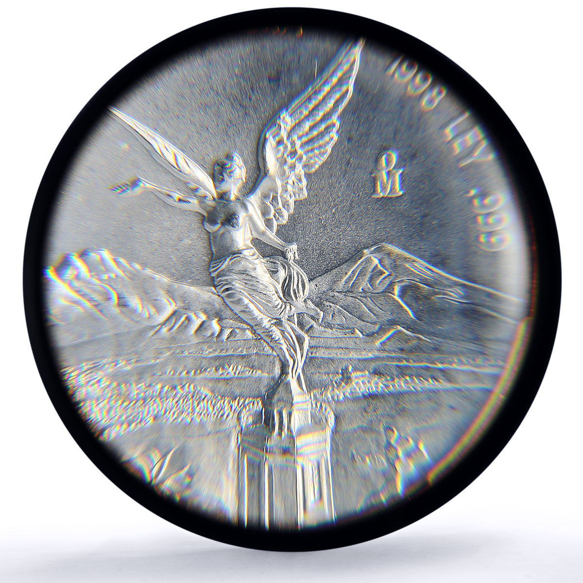 Mexico 1/4 onza Libertad Angel of Independence MS66 PCGS silver coin 1998