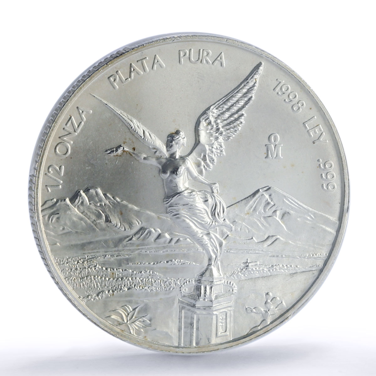 Mexico 1/2 onza Libertad Angel of Independence MS67 PCGS silver coin 1998