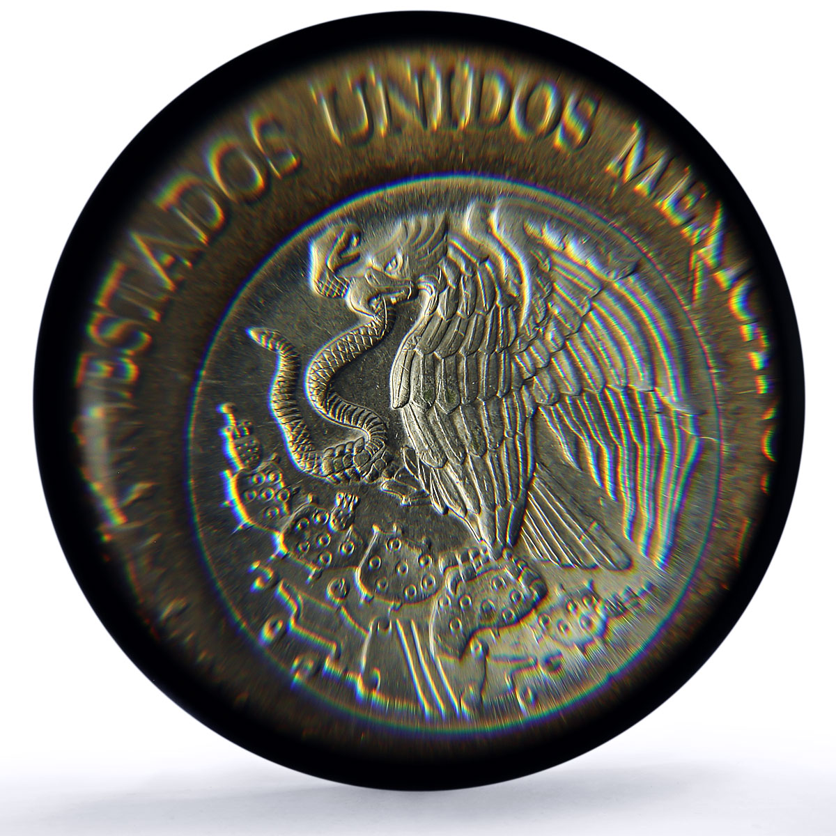 Mexico 10 pesos Republic Coinage Aztec Sun Stone UNC PCGS bimetal coin 1999