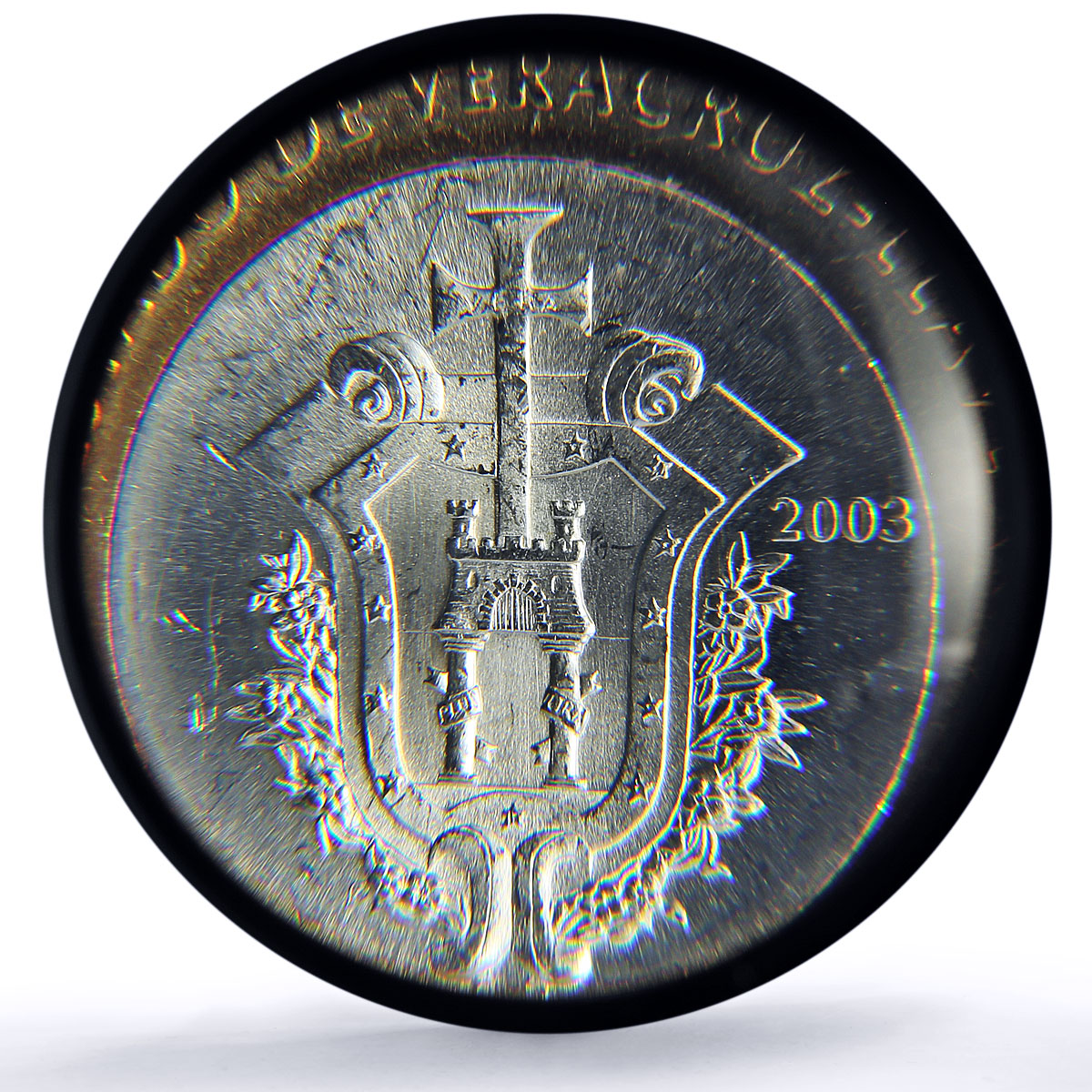 Mexico 100 pesos Estado Veracruz State Federation MS64 PCGS bimetal coin 2003