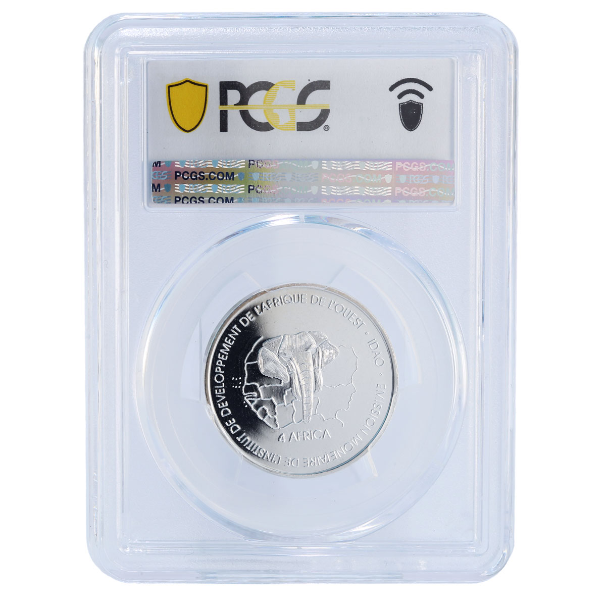 Senegal 6000 CFA Fierte Pride Girl IDAO 4 Africa Elephant MS66 PCGS AG coin 2006
