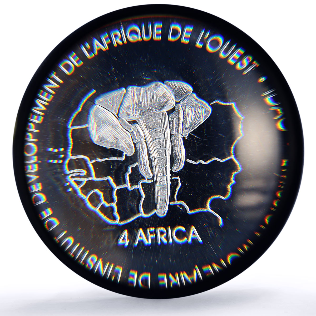 Senegal 6000 CFA Fierte Pride Girl IDAO 4 Africa Elephant MS66 PCGS AG coin 2006
