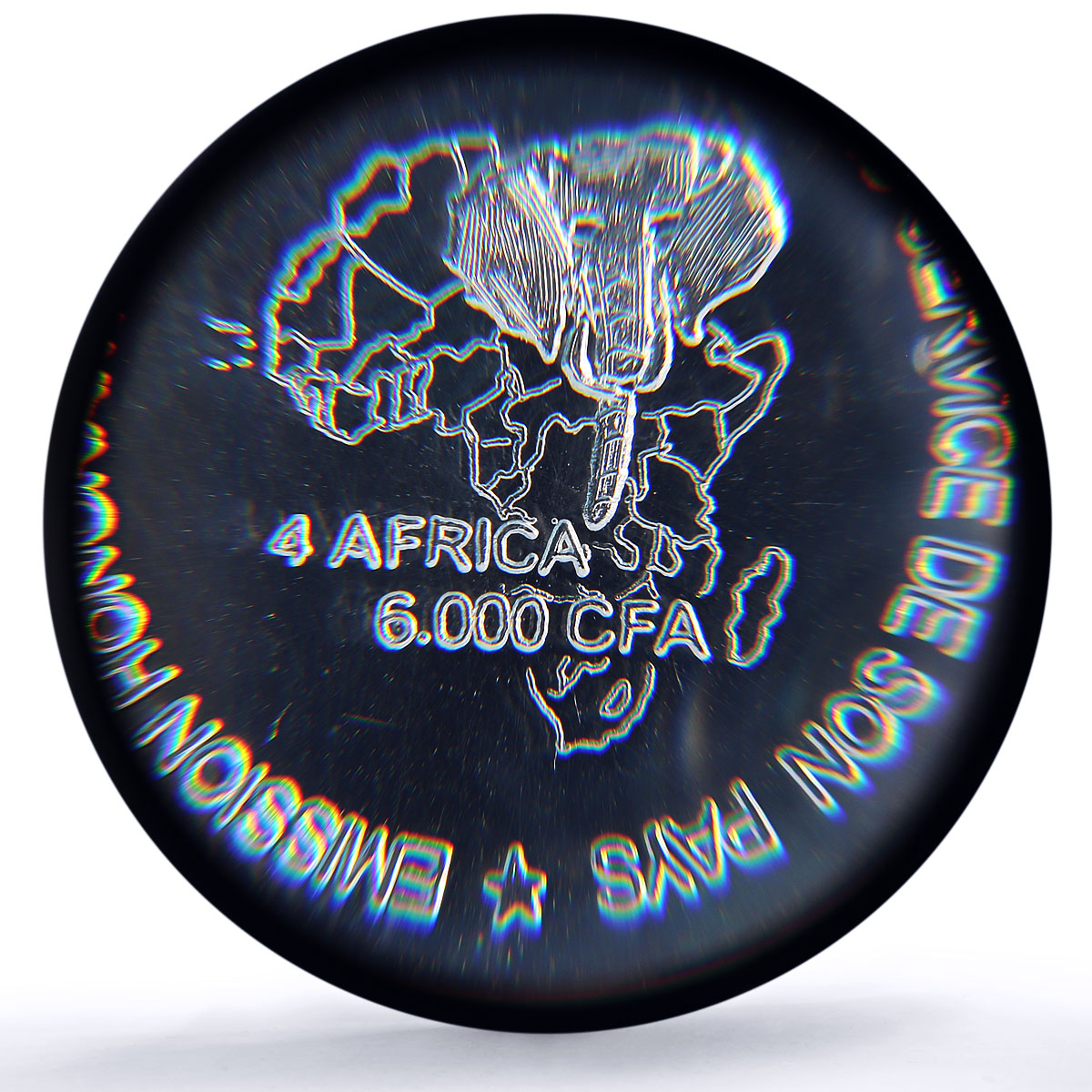 Senegal 6000 francs Pres. Wade Lion 4 Africa Elephant MS68 PCGS silver coin 2007