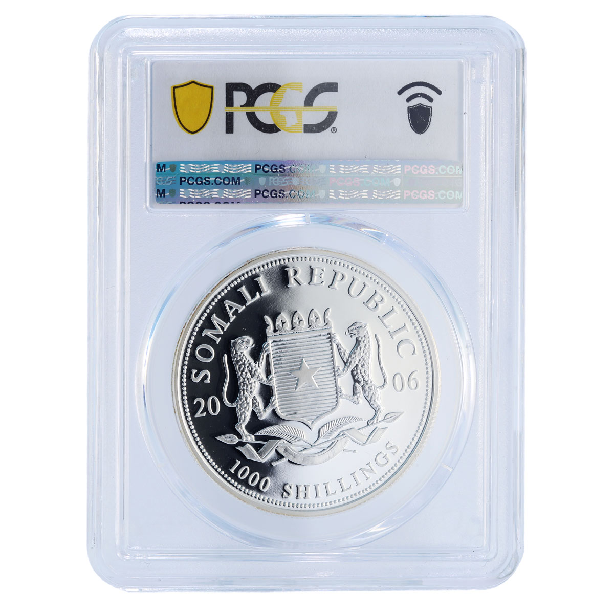 Somalia 1000 shilling Elephant African Wildlife Fauna PR70 PCGS silver coin 2006