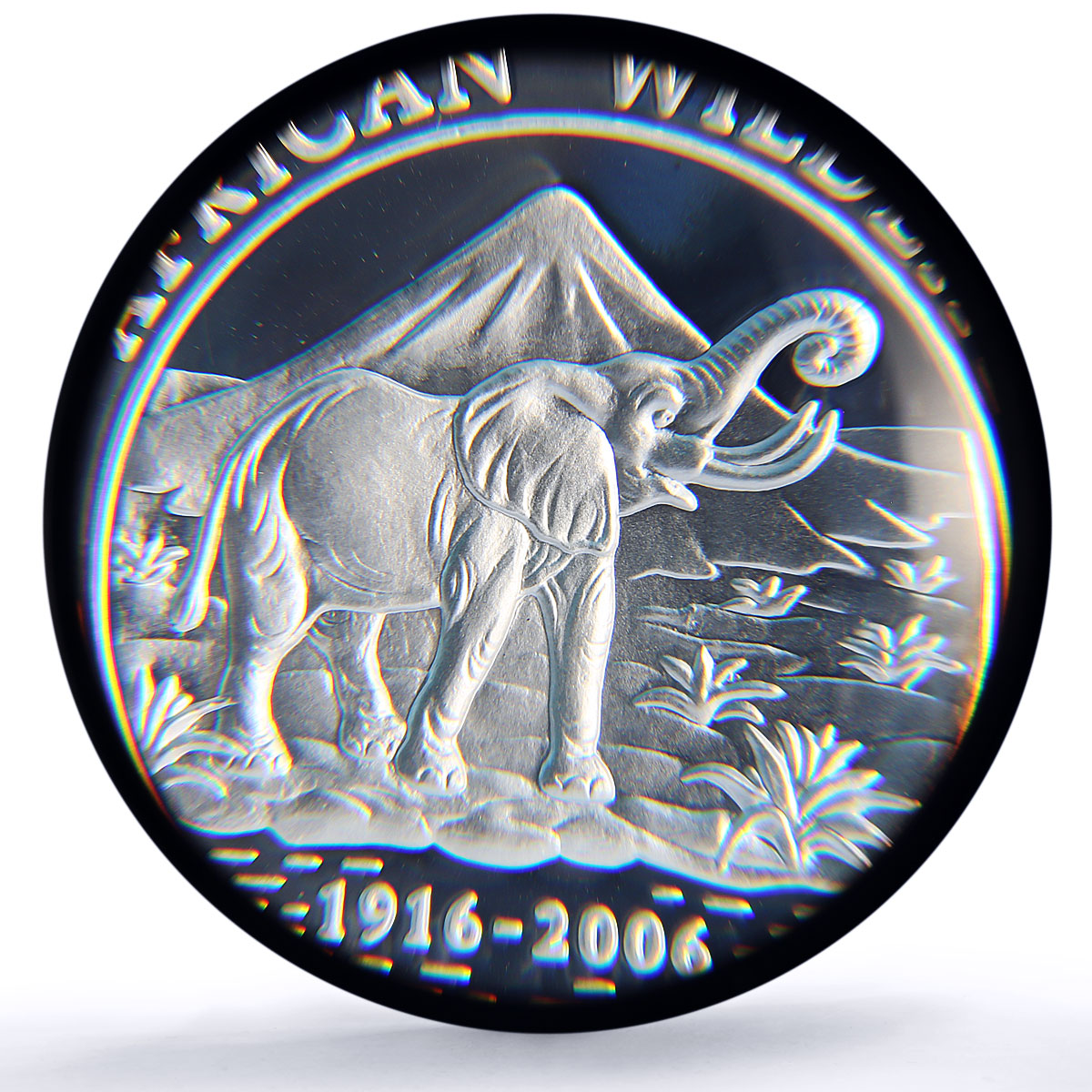 Somalia 1000 shilling Elephant African Wildlife Fauna PR70 PCGS silver coin 2006