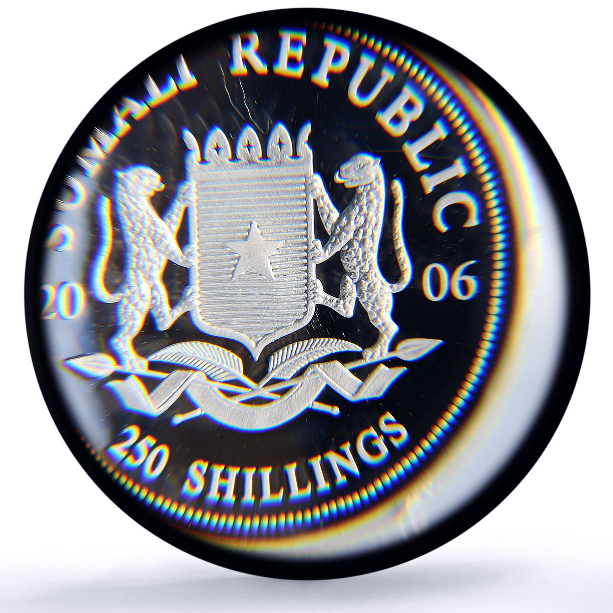 Somalia 250 shillings Elephant African Wildlife Fauna PR70 PCGS silver coin 2006