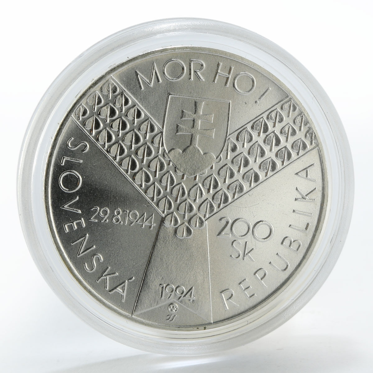Slovakia 200 korun D-Day and Slovak Uprising 1944 silver coin 1994