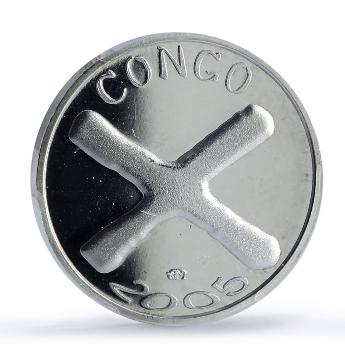 Congo 1500 CFA Katanga Cross IDAC 1 Africa Elephant MS68 PCGS silver coin 2005