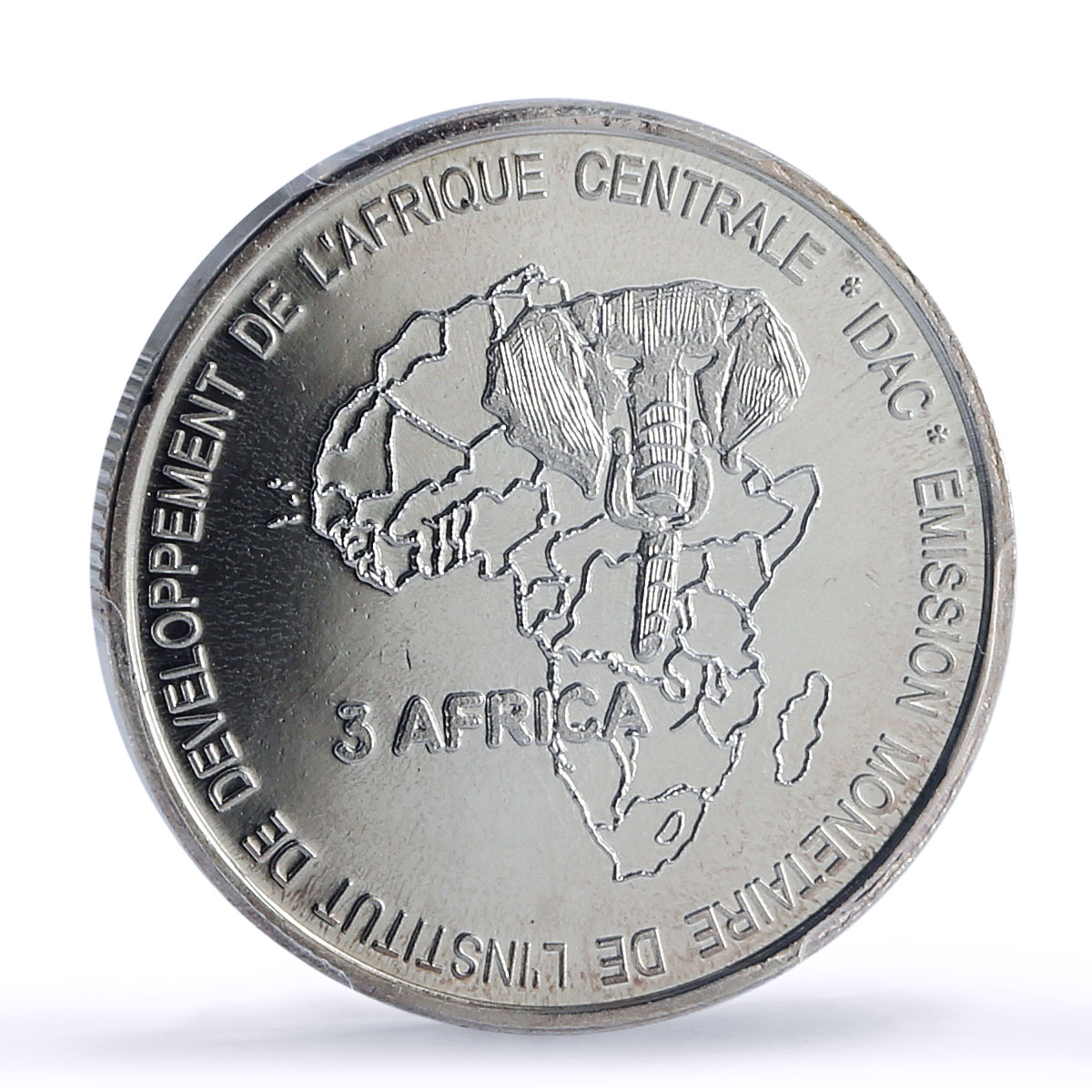 Cameroon 4500 CFA John Paul II IDAC 3 Africa Elephant MS68 PCGS silver coin 2005