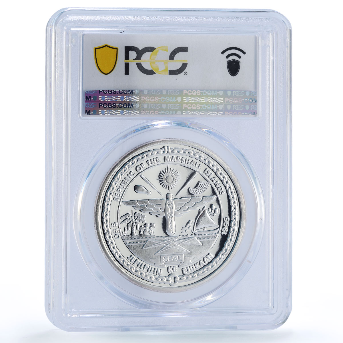 Marshall Islands 50 dollars Peace United Nations UN PR70 PCGS silver coin 1995