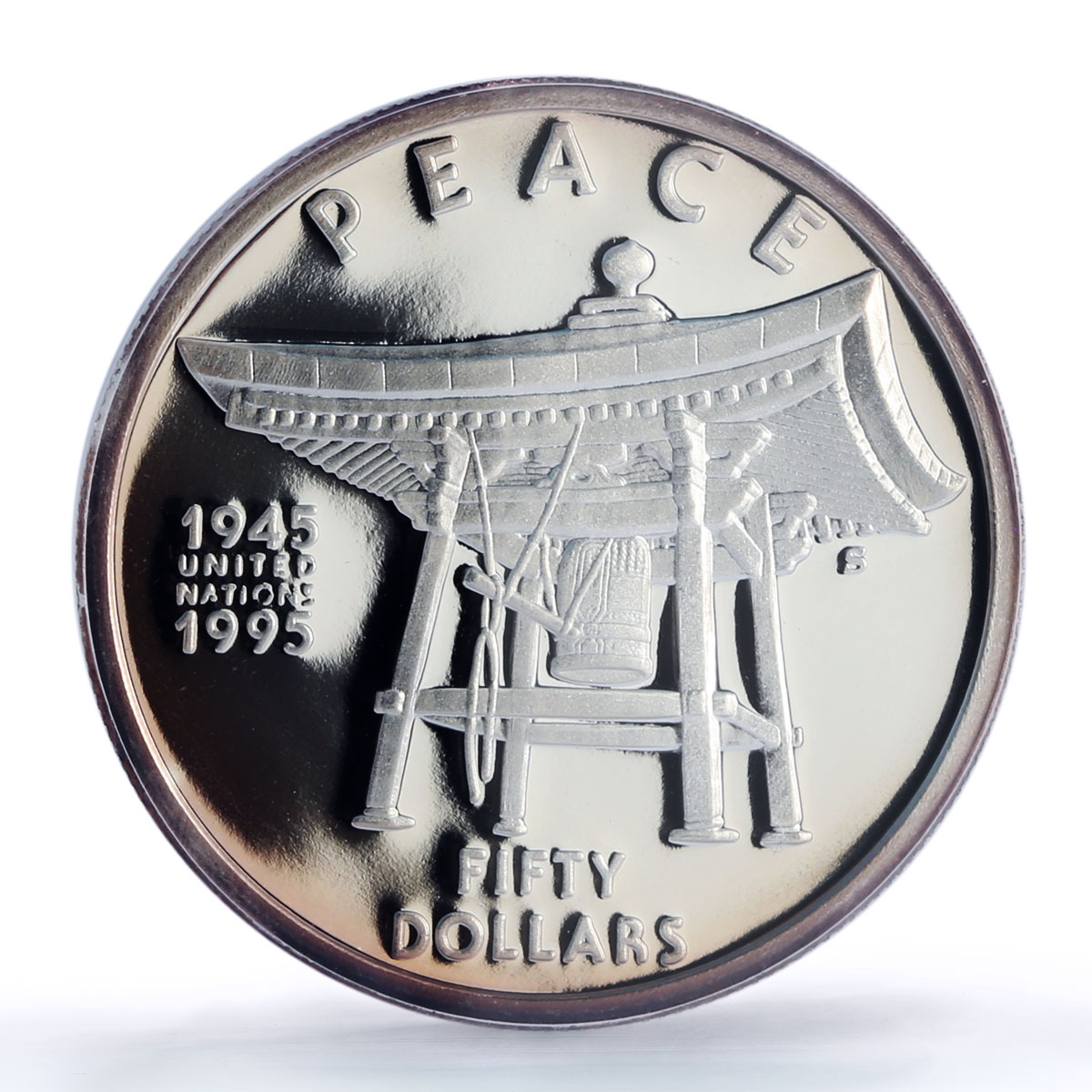Marshall Islands 50 dollars Peace United Nations UN PR70 PCGS silver coin 1995