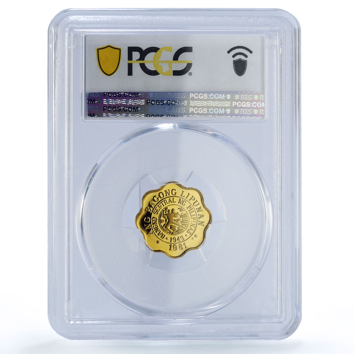 Philippines 5 sentimo Republic Coinage Melchora Aquino PR69 PCGS brass coin 1981