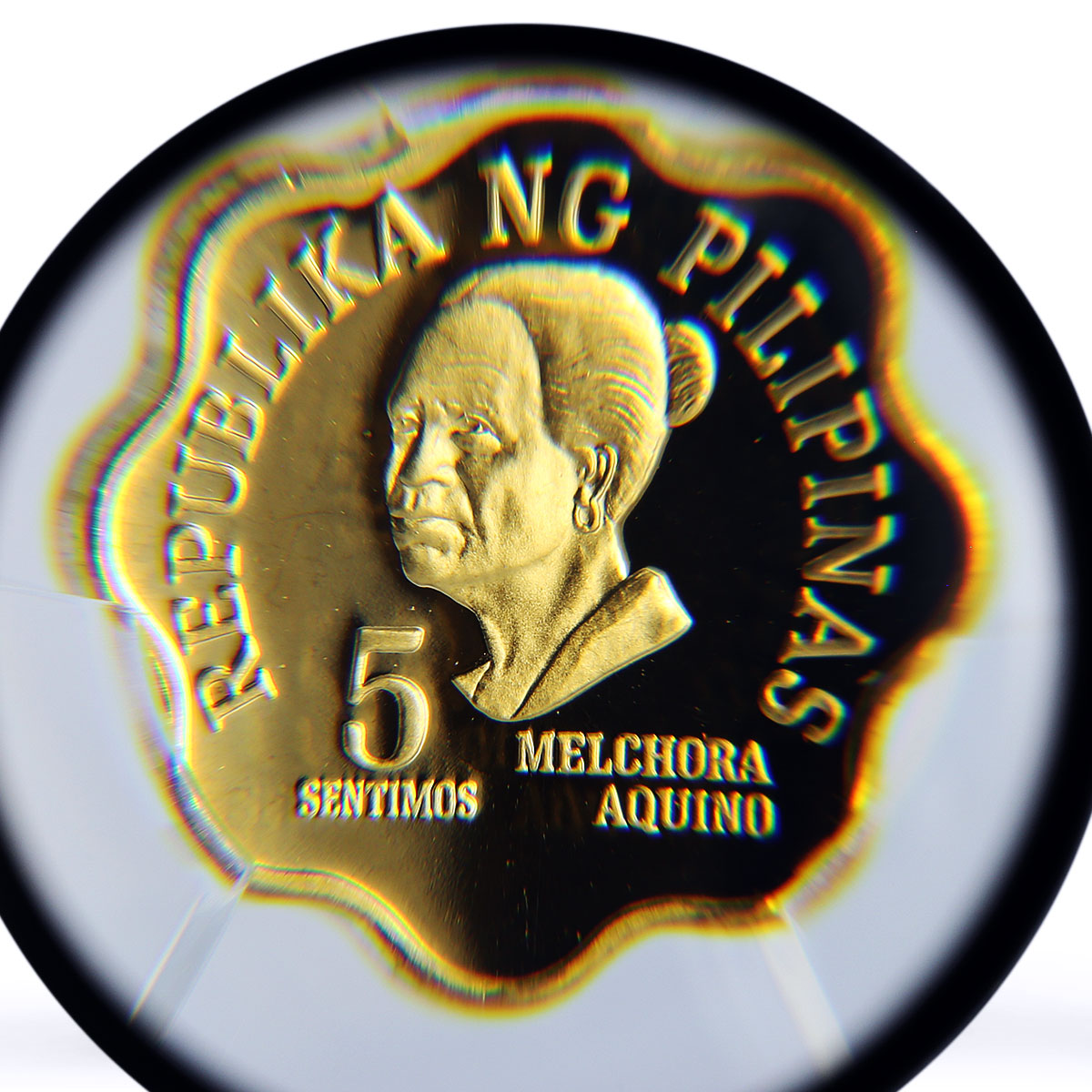 Philippines 5 sentimo Republic Coinage Melchora Aquino PR69 PCGS brass coin 1981