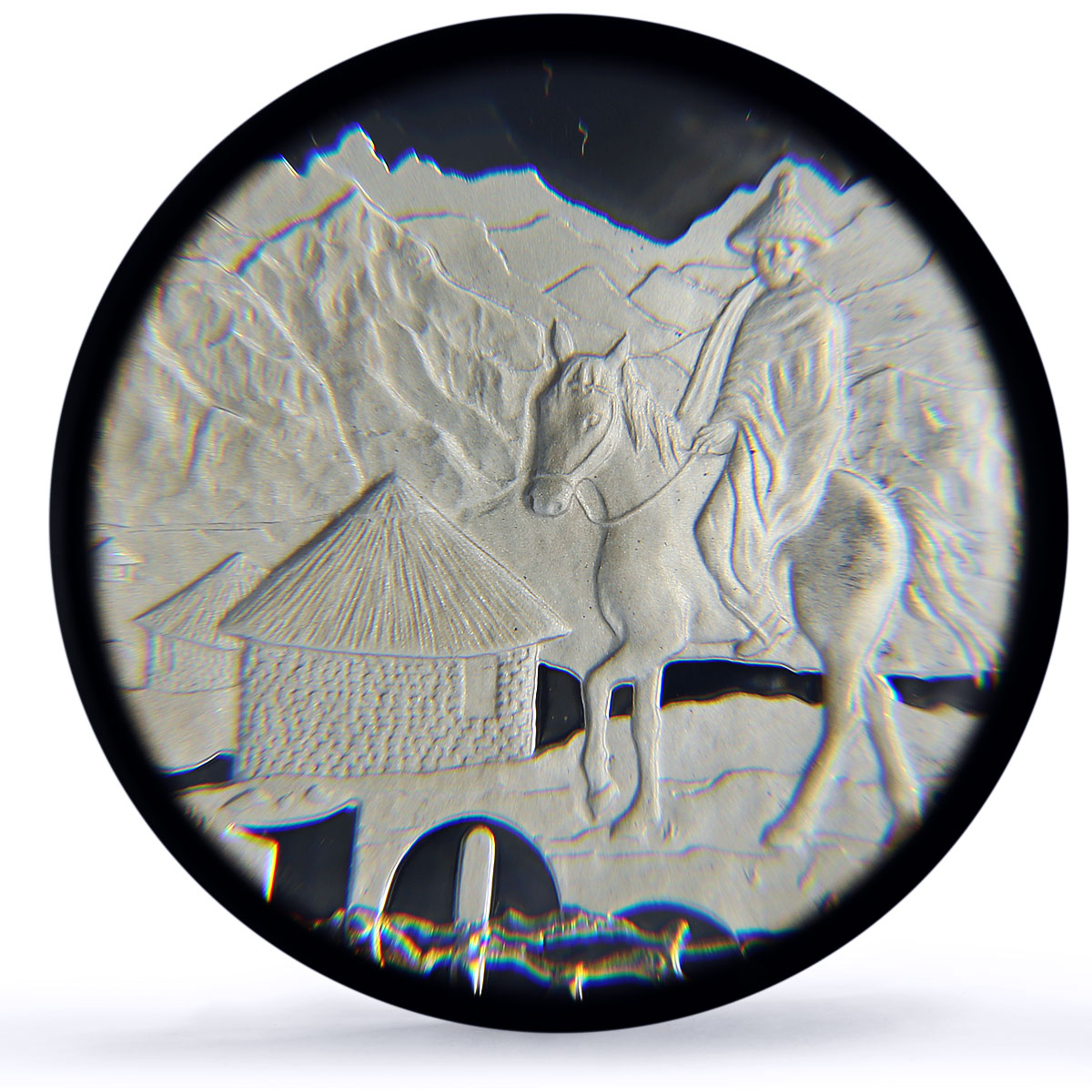 South Africa 10 cents Maloti Drakensberg Horseman PR70 PCGS silver coin 2009