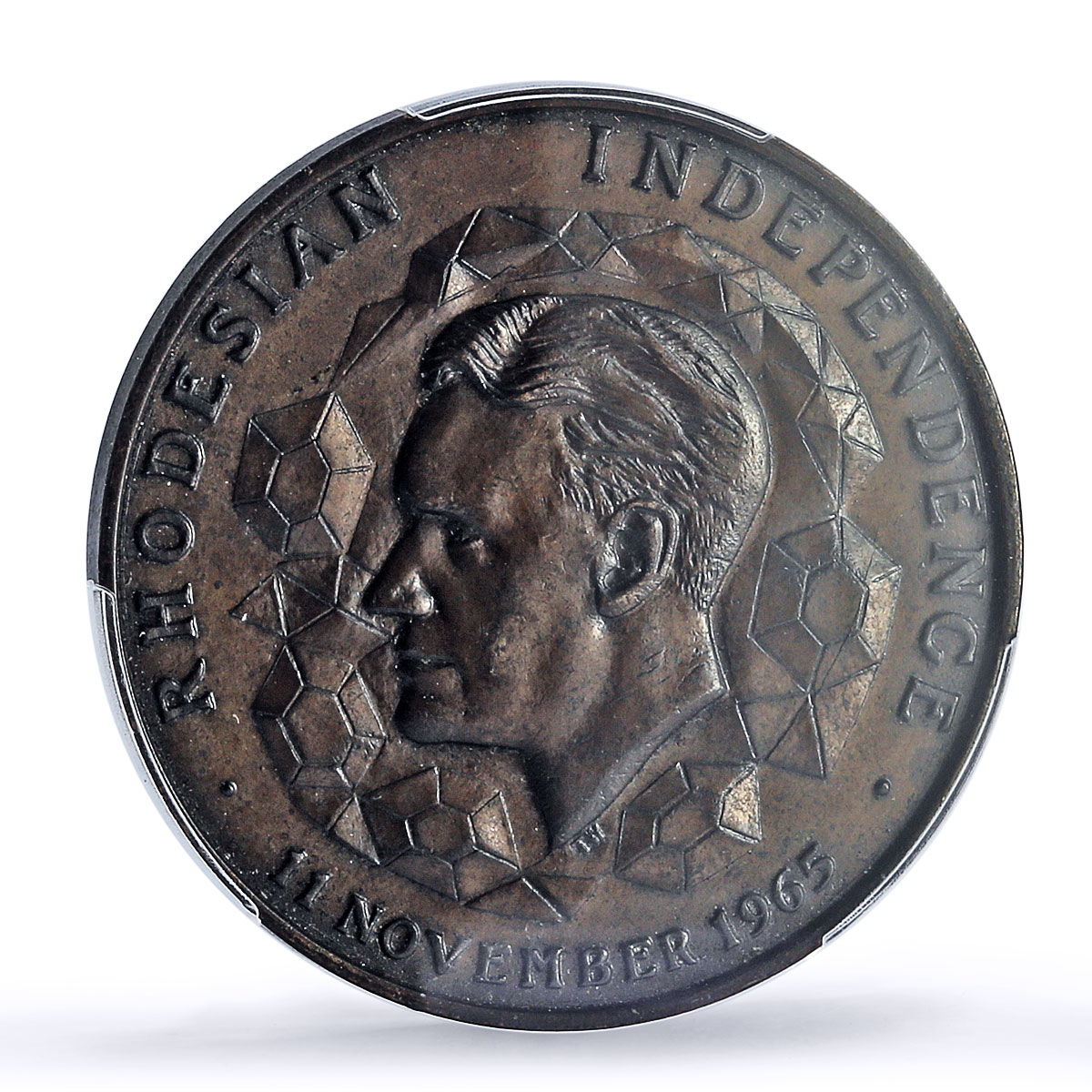 Rhodesia Declaration Independence Ian Smith History MS63 PCGS bronze medal 1965