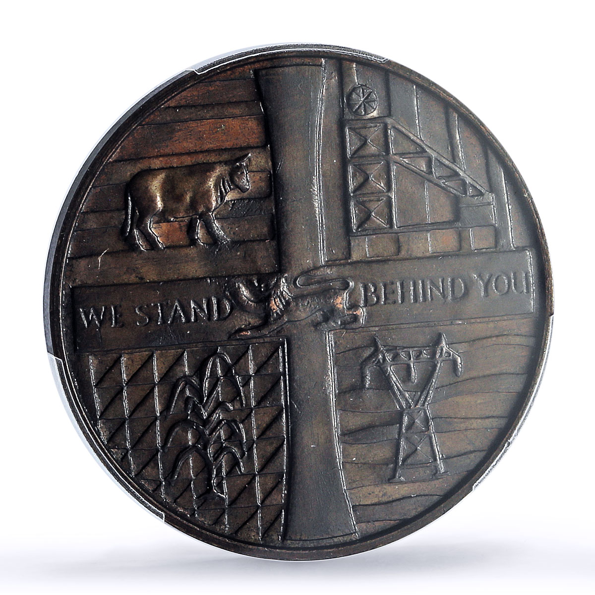 Rhodesia Declaration Independence Ian Smith History MS63 PCGS bronze medal 1965