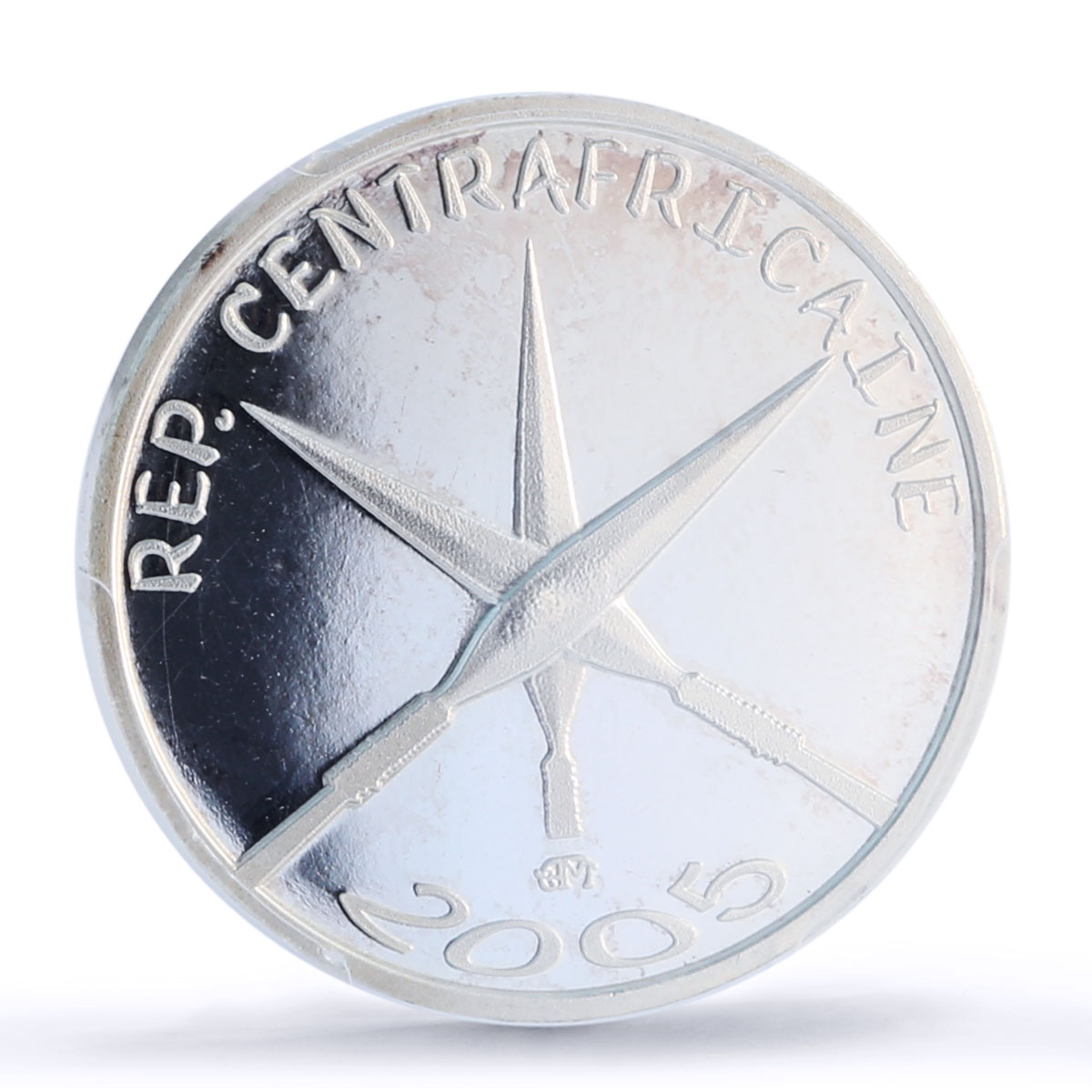 Centr. African Republic 1500 CFA Lances IDAC 1 Africa MS69 PCGS silver coin 2005