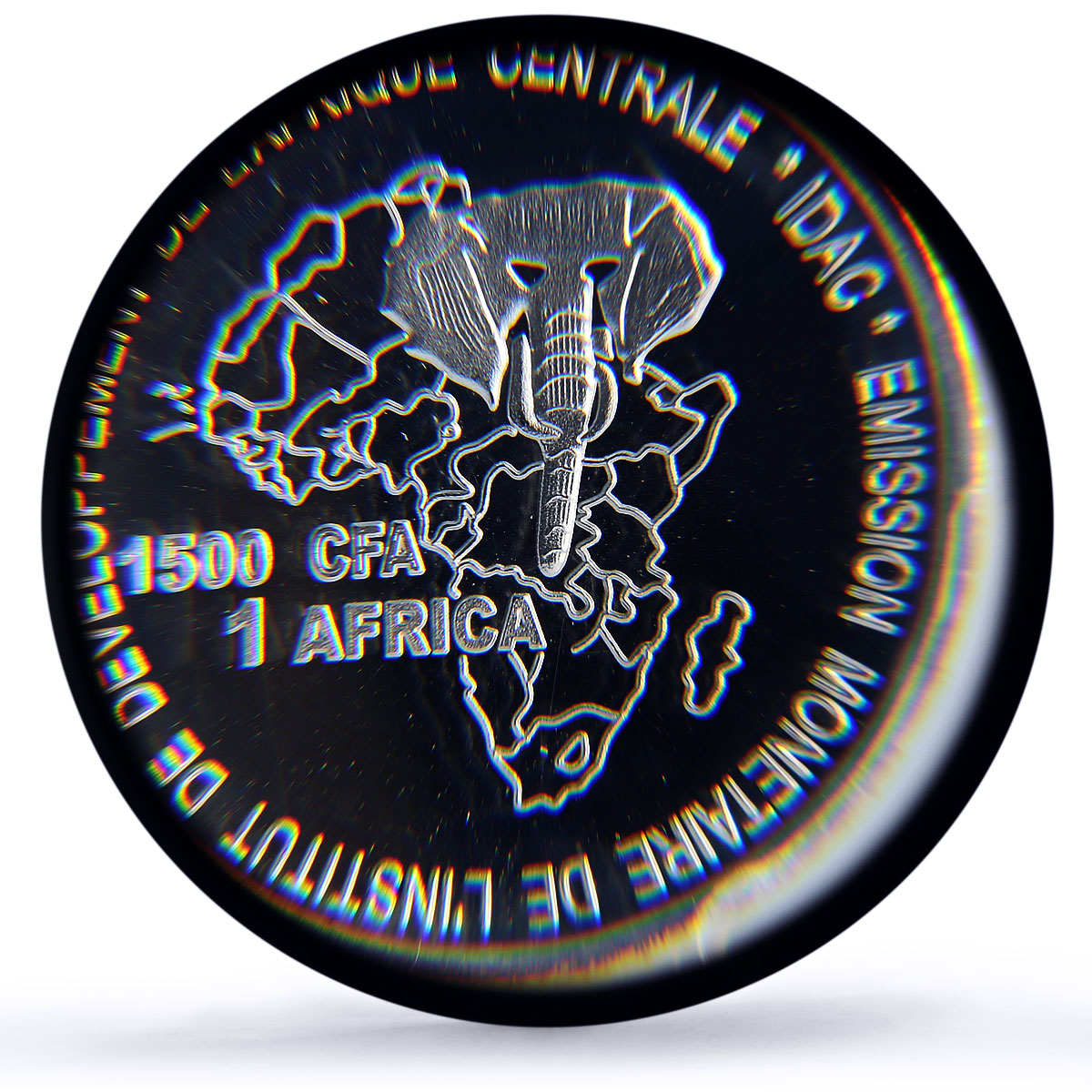 Centr. African Republic 1500 CFA Lances IDAC 1 Africa MS69 PCGS silver coin 2005