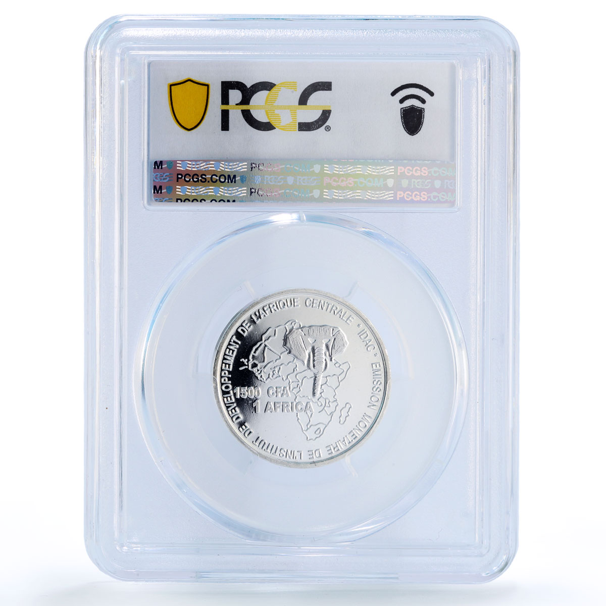 Equatorial Guinea 1500 CFA Cowry Shells IDAC 1 Africa MS67 PCGS silver coin 2005
