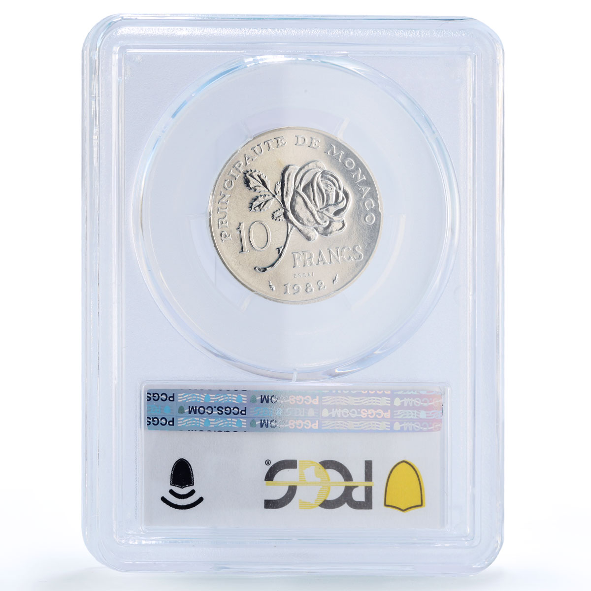 Monaco 10 francs Rainier III Princess Grace Essai SP68 PCGS silver coin 1982