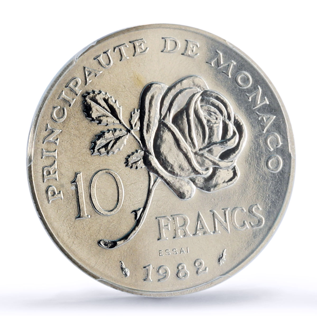 Monaco 10 francs Rainier III Princess Grace Essai SP68 PCGS silver coin 1982