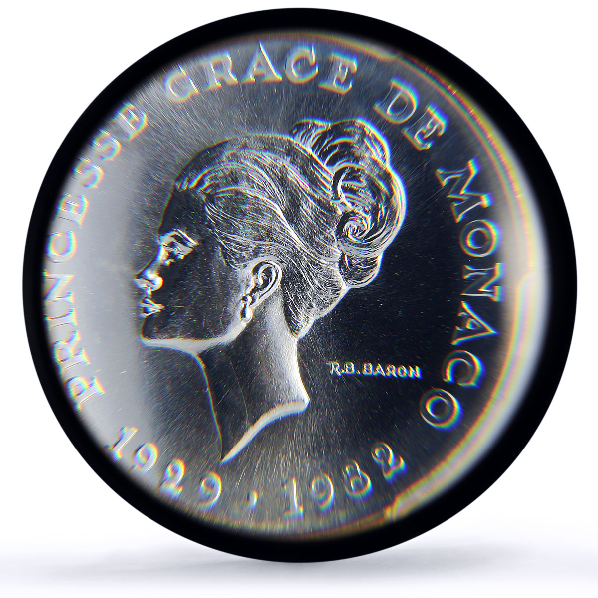 Monaco 10 francs Rainier III Princess Grace Essai SP68 PCGS silver coin 1982