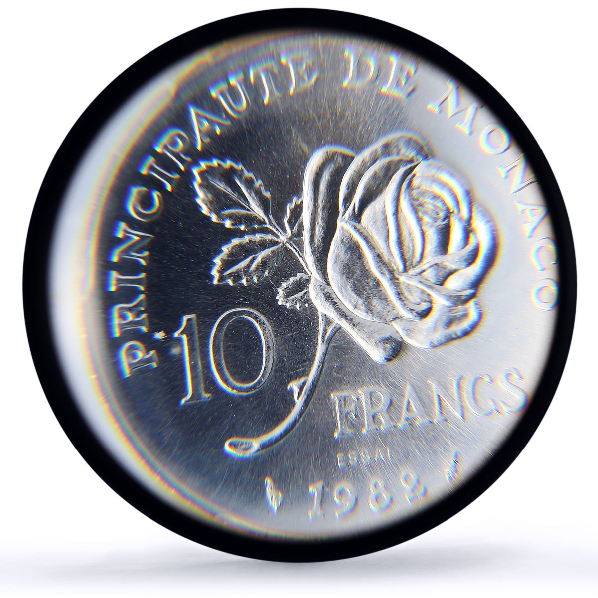 Monaco 10 francs Rainier III Princess Grace Essai SP68 PCGS silver coin 1982