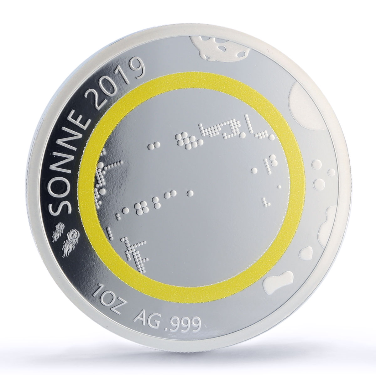 Togo 1000 francs Sun Sonne Solar System Planets Space PR69 PCGS silver coin 2019
