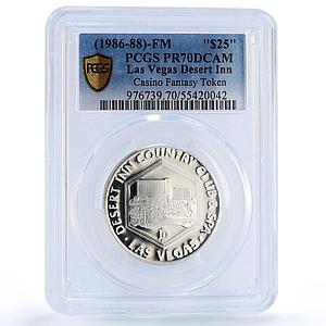 USA Las Vegas Desert Inn Casino Fantasy Token PR70 PCGS silver 1986 - 1988 FM