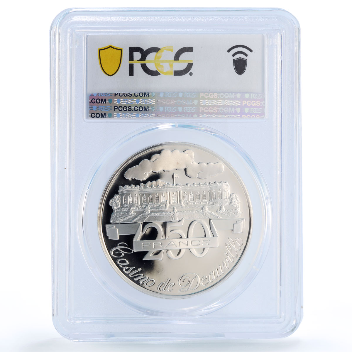 France Deauville Casino Fantasy Token 250 Francs SP69 PCGS silver 1986 - 1988 FM