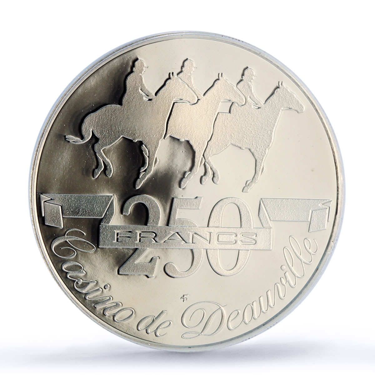 France Deauville Casino Fantasy Token 250 Francs SP69 PCGS silver 1986 - 1988 FM