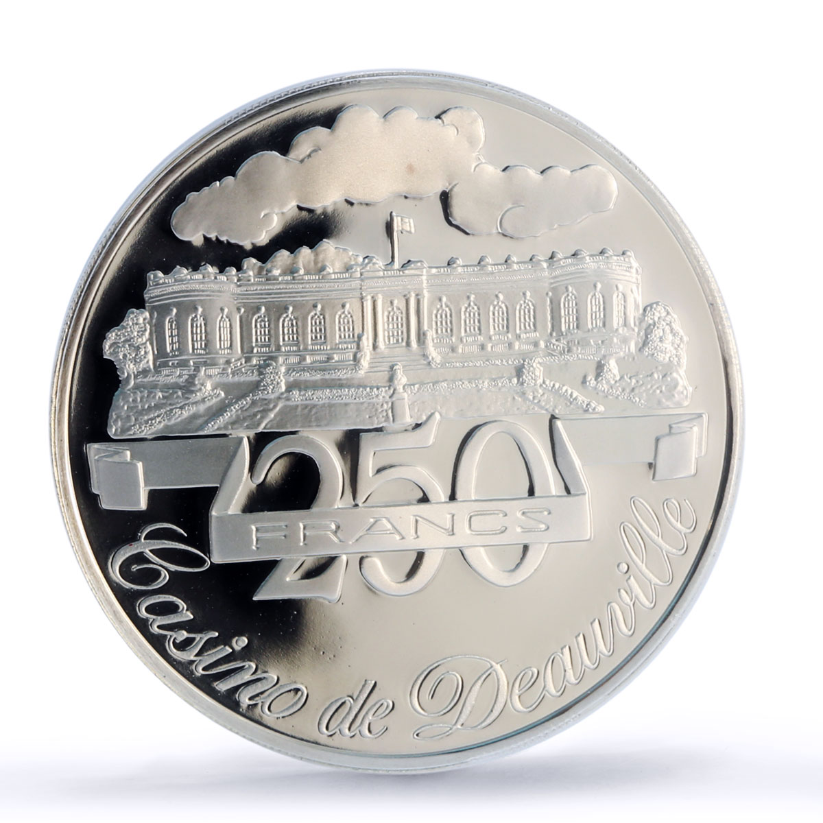 France Deauville Casino Fantasy Token 250 Francs SP69 PCGS silver 1986 - 1988 FM
