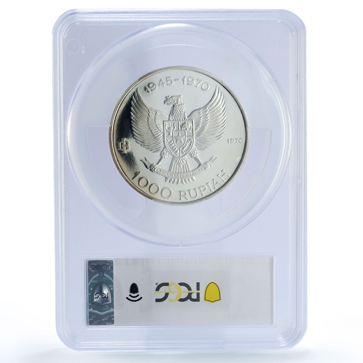 Indonesia 1000 rupiah General Sudirman Independence PR67 PCGS silver coin 1970