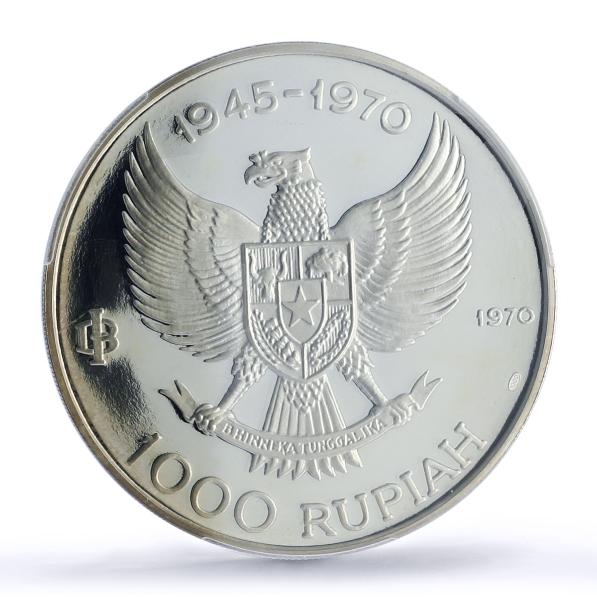 Indonesia 1000 rupiah General Sudirman Independence PR67 PCGS silver coin 1970