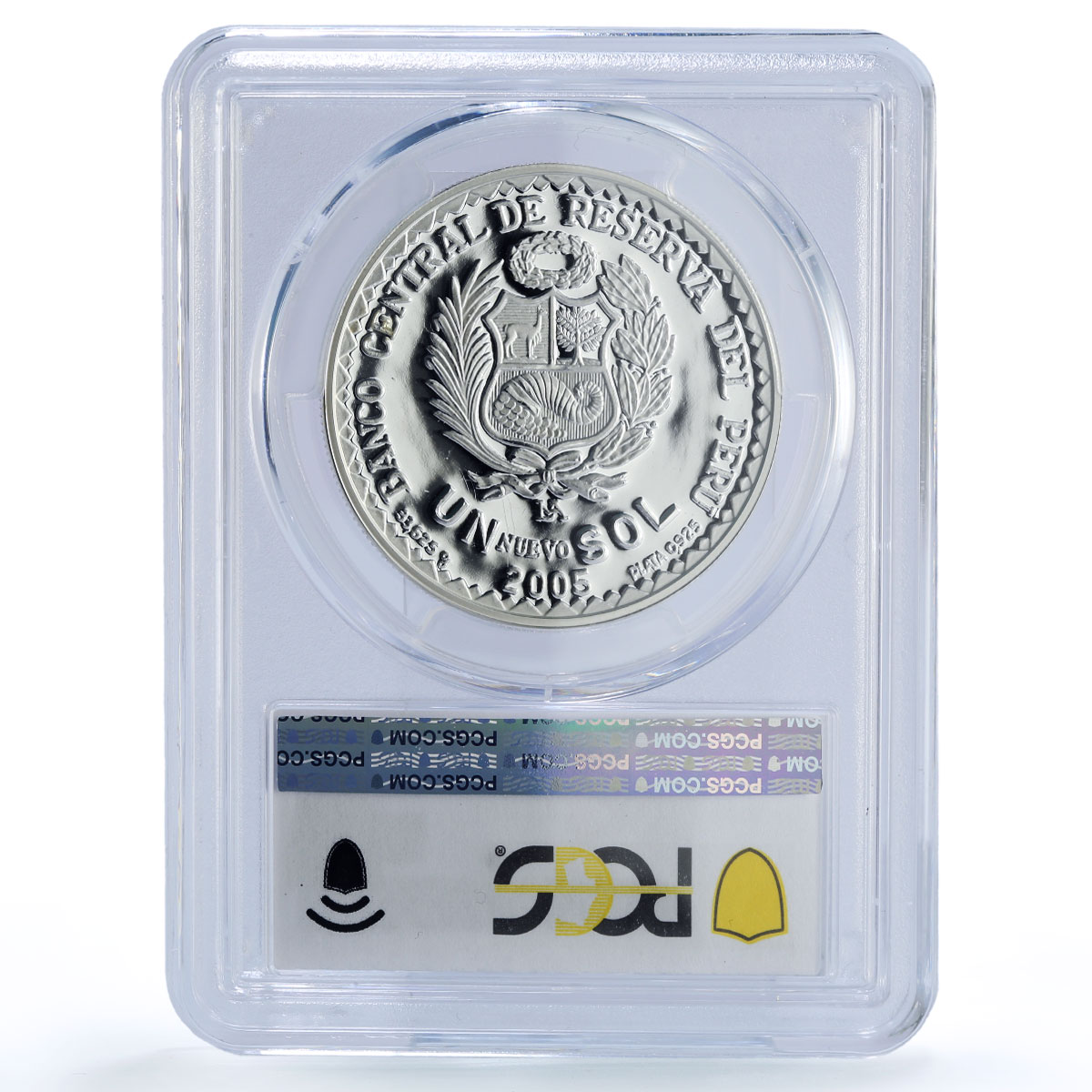 Peru 1 sol Club Regatas Lima 135th Anniversary Sports PR69 PCGS silver coin 2005